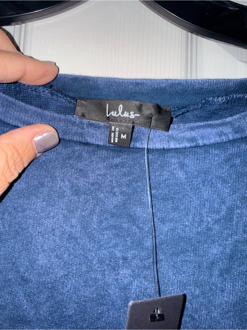 Lulu's Navy Blue Casual Elastic-Waist Mini Dress - Picture 3 of 3